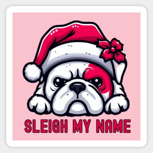 Merry pugmas dog Sticker